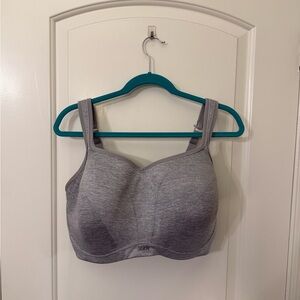 Panache Gray Full-Busted Underwire Sports Bra Used, 36 HH, Plus Size